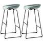 Scandinavian Style Bar-stool with Bucket Seat Counter Chair for Kitchen Bar Pewter 2 Piece Set Bar Stool(30"H) Clearhalo 'Bar Furniture' 'Bar Stools' 'bar_stools' 'furn' 'furn_bar_stools' 'furniture_bar_stools' 'Kitchen & Dining Furniture' 'kitchen&dining_furn' 'kitchen' 'kitchen_furn' Furniture' 4321688