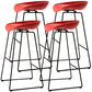 Scandinavian Style Bar-stool with Bucket Seat Counter Chair for Kitchen Bar Red 4 Piece Set Bar Stool(30"H) Clearhalo 'Bar Furniture' 'Bar Stools' 'bar_stools' 'furn' 'furn_bar_stools' 'furniture_bar_stools' 'Kitchen & Dining Furniture' 'kitchen&dining_furn' 'kitchen' 'kitchen_furn' Furniture' 4321689
