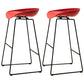 Scandinavian Style Bar-stool with Bucket Seat Counter Chair for Kitchen Bar Red 2 Piece Set Bar Stool(30"H) Clearhalo 'Bar Furniture' 'Bar Stools' 'bar_stools' 'furn' 'furn_bar_stools' 'furniture_bar_stools' 'Kitchen & Dining Furniture' 'kitchen&dining_furn' 'kitchen' 'kitchen_furn' Furniture' 4321691