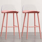 Scandinavian Style Bar-stool with Pp Seat Counter Stool for Kitchen Bar(Set of 2) Red Clear 2 Piece Set Clearhalo 'Bar Furniture' 'Bar Stools' 'bar_stools' 'furn' 'furn_bar_stools' 'furniture_bar_stools' 'Kitchen & Dining Furniture' 'kitchen&dining_furn' 'kitchen' 'kitchen_furn' Furniture' 4321695