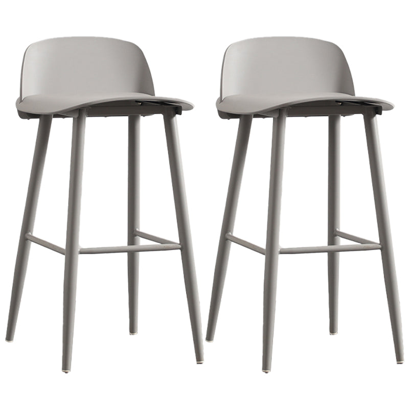 Scandinavian Style Bar-stool with Pp Seat Counter Stool for Kitchen Bar(Set of 2) Grey 2 Piece Set Clearhalo 'Bar Furniture' 'Bar Stools' 'bar_stools' 'furn' 'furn_bar_stools' 'furniture_bar_stools' 'Kitchen & Dining Furniture' 'kitchen&dining_furn' 'kitchen' 'kitchen_furn' Furniture' 4321700