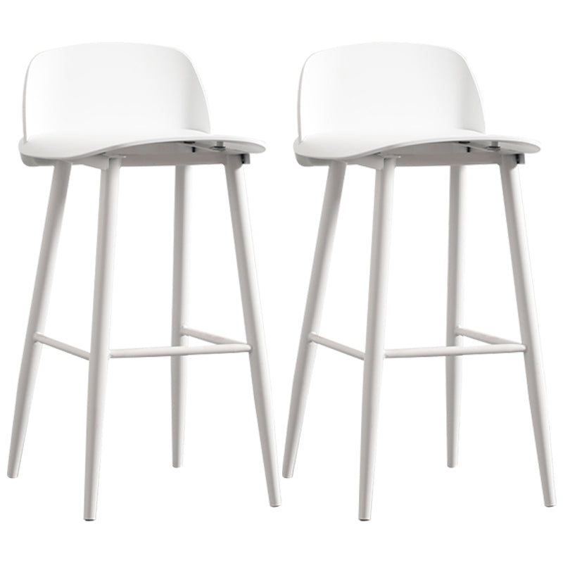 Scandinavian Style Bar-stool with Pp Seat Counter Stool for Kitchen Bar(Set of 2) White 2 Piece Set Clearhalo 'Bar Furniture' 'Bar Stools' 'bar_stools' 'furn' 'furn_bar_stools' 'furniture_bar_stools' 'Kitchen & Dining Furniture' 'kitchen&dining_furn' 'kitchen' 'kitchen_furn' Furniture' 4321705