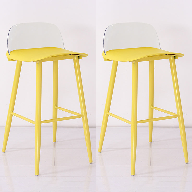 Scandinavian Style Bar-stool with Pp Seat Counter Stool for Kitchen Bar(Set of 2) Beige-Clear 2 Piece Set Clearhalo 'Bar Furniture' 'Bar Stools' 'bar_stools' 'furn' 'furn_bar_stools' 'furniture_bar_stools' 'Kitchen & Dining Furniture' 'kitchen&dining_furn' 'kitchen' 'kitchen_furn' Furniture' 4321707