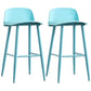 Scandinavian Style Bar-stool with Pp Seat Counter Stool for Kitchen Bar(Set of 2) Blue 2 Piece Set Clearhalo 'Bar Furniture' 'Bar Stools' 'bar_stools' 'furn' 'furn_bar_stools' 'furniture_bar_stools' 'Kitchen & Dining Furniture' 'kitchen&dining_furn' 'kitchen' 'kitchen_furn' Furniture' 4321708