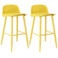 Scandinavian Style Bar-stool with Pp Seat Counter Stool for Kitchen Bar(Set of 2) Yellow 2 Piece Set Clearhalo 'Bar Furniture' 'Bar Stools' 'bar_stools' 'furn' 'furn_bar_stools' 'furniture_bar_stools' 'Kitchen & Dining Furniture' 'kitchen&dining_furn' 'kitchen' 'kitchen_furn' Furniture' 4321709