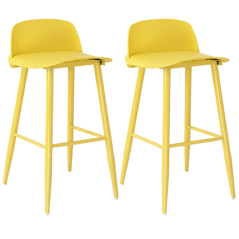 Scandinavian Style Bar-stool with Pp Seat Counter Stool for Kitchen Bar(Set of 2) Yellow 2 Piece Set Clearhalo 'Bar Furniture' 'Bar Stools' 'bar_stools' 'furn' 'furn_bar_stools' 'furniture_bar_stools' 'Kitchen & Dining Furniture' 'kitchen&dining_furn' 'kitchen' 'kitchen_furn' Furniture' 4321709