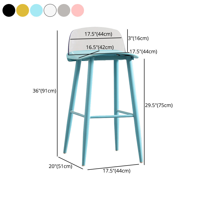 Scandinavian Style Bar-stool with Pp Seat Counter Stool for Kitchen Bar(Set of 2) Clearhalo 'Bar Furniture' 'Bar Stools' 'bar_stools' 'furn' 'furn_bar_stools' 'furniture_bar_stools' 'Kitchen & Dining Furniture' 'kitchen&dining_furn' 'kitchen' 'kitchen_furn' Furniture' 4321715