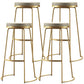 Scandinavian Style Bar-stool Round Leather Seat Counter Chair for Kitchen Bar Gold 4 Piece Set Clearhalo 'Bar Furniture' 'Bar Stools' 'bar_stools' 'furn' 'furn_bar_stools' 'furniture_bar_stools' 'Kitchen & Dining Furniture' 'kitchen&dining_furn' 'kitchen' 'kitchen_furn' Furniture' 4321723