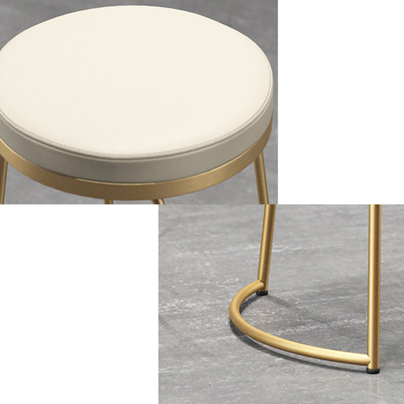 Scandinavian Style Bar-stool Round Leather Seat Counter Chair for Kitchen Bar Clearhalo 'Bar Furniture' 'Bar Stools' 'bar_stools' 'furn' 'furn_bar_stools' 'furniture_bar_stools' 'Kitchen & Dining Furniture' 'kitchen&dining_furn' 'kitchen' 'kitchen_furn' Furniture' 4321728