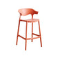 Scandinavian Style PP Bar-stool Square Seat Counter Chair for Kitchen Bar Red 1 Piece Counter Stool(26"H) Clearhalo 'Bar Furniture' 'Bar Stools' 'bar_stools' 'furn' 'furn_bar_stools' 'furniture_bar_stools' 'Kitchen & Dining Furniture' 'kitchen&dining_furn' 'kitchen' 'kitchen_furn' Furniture' 4321736