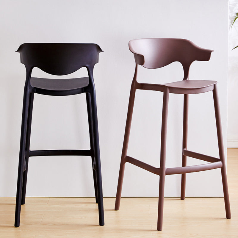 Scandinavian Style PP Bar-stool Square Seat Counter Chair for Kitchen Bar Clearhalo 'Bar Furniture' 'Bar Stools' 'bar_stools' 'furn' 'furn_bar_stools' 'furniture_bar_stools' 'Kitchen & Dining Furniture' 'kitchen&dining_furn' 'kitchen' 'kitchen_furn' Furniture' 4321751
