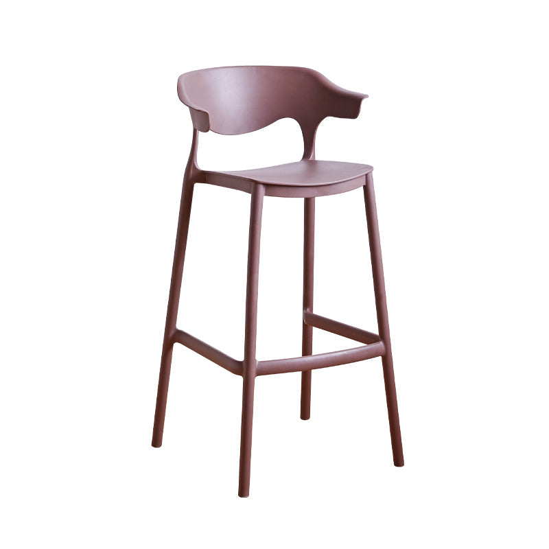 Scandinavian Style PP Bar-stool Square Seat Counter Chair for Kitchen Bar Coffee 1 Piece Bar Stool(30"H) Clearhalo 'Bar Furniture' 'Bar Stools' 'bar_stools' 'furn' 'furn_bar_stools' 'furniture_bar_stools' 'Kitchen & Dining Furniture' 'kitchen&dining_furn' 'kitchen' 'kitchen_furn' Furniture' 4321759