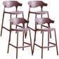 Scandinavian Style PP Bar-stool Square Seat Counter Chair for Kitchen Bar Coffee 4 Piece Set Counter Stool(26"H) Clearhalo 'Bar Furniture' 'Bar Stools' 'bar_stools' 'furn' 'furn_bar_stools' 'furniture_bar_stools' 'Kitchen & Dining Furniture' 'kitchen&dining_furn' 'kitchen' 'kitchen_furn' Furniture' 4321761