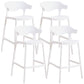 Scandinavian Style PP Bar-stool Square Seat Counter Chair for Kitchen Bar White 4 Piece Set Counter Stool(26"H) Clearhalo 'Bar Furniture' 'Bar Stools' 'bar_stools' 'furn' 'furn_bar_stools' 'furniture_bar_stools' 'Kitchen & Dining Furniture' 'kitchen&dining_furn' 'kitchen' 'kitchen_furn' Furniture' 4321764