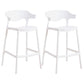 Scandinavian Style PP Bar-stool Square Seat Counter Chair for Kitchen Bar White 2 Piece Set Counter Stool(26"H) Clearhalo 'Bar Furniture' 'Bar Stools' 'bar_stools' 'furn' 'furn_bar_stools' 'furniture_bar_stools' 'Kitchen & Dining Furniture' 'kitchen&dining_furn' 'kitchen' 'kitchen_furn' Furniture' 4321766