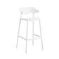 Scandinavian Style PP Bar-stool Square Seat Counter Chair for Kitchen Bar White 1 Piece Bar Stool(30"H) Clearhalo 'Bar Furniture' 'Bar Stools' 'bar_stools' 'furn' 'furn_bar_stools' 'furniture_bar_stools' 'Kitchen & Dining Furniture' 'kitchen&dining_furn' 'kitchen' 'kitchen_furn' Furniture' 4321768