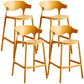 Scandinavian Style PP Bar-stool Square Seat Counter Chair for Kitchen Bar Ginger 4 Piece Set Counter Stool(26"H) Clearhalo 'Bar Furniture' 'Bar Stools' 'bar_stools' 'furn' 'furn_bar_stools' 'furniture_bar_stools' 'Kitchen & Dining Furniture' 'kitchen&dining_furn' 'kitchen' 'kitchen_furn' Furniture' 4321770