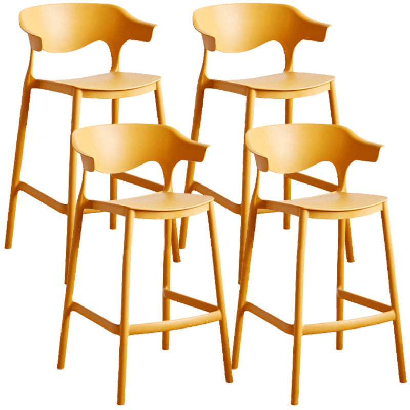 Scandinavian Style PP Bar-stool Square Seat Counter Chair for Kitchen Bar Ginger 4 Piece Set Counter Stool(26"H) Clearhalo 'Bar Furniture' 'Bar Stools' 'bar_stools' 'furn' 'furn_bar_stools' 'furniture_bar_stools' 'Kitchen & Dining Furniture' 'kitchen&dining_furn' 'kitchen' 'kitchen_furn' Furniture' 4321770