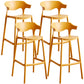 Scandinavian Style PP Bar-stool Square Seat Counter Chair for Kitchen Bar Ginger 4 Piece Set Bar Stool(30"H) Clearhalo 'Bar Furniture' 'Bar Stools' 'bar_stools' 'furn' 'furn_bar_stools' 'furniture_bar_stools' 'Kitchen & Dining Furniture' 'kitchen&dining_furn' 'kitchen' 'kitchen_furn' Furniture' 4321773