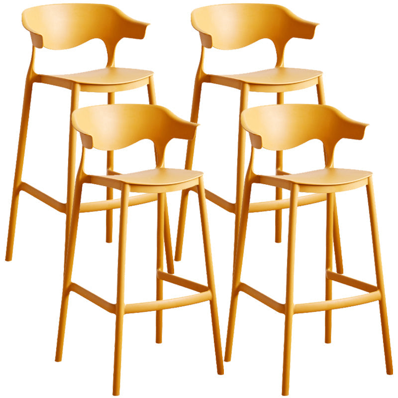 Scandinavian Style PP Bar-stool Square Seat Counter Chair for Kitchen Bar Ginger 4 Piece Set Bar Stool(30"H) Clearhalo 'Bar Furniture' 'Bar Stools' 'bar_stools' 'furn' 'furn_bar_stools' 'furniture_bar_stools' 'Kitchen & Dining Furniture' 'kitchen&dining_furn' 'kitchen' 'kitchen_furn' Furniture' 4321773