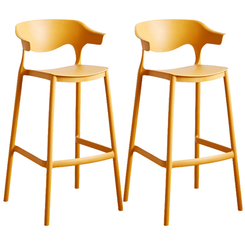 Scandinavian Style PP Bar-stool Square Seat Counter Chair for Kitchen Bar Ginger 2 Piece Set Bar Stool(30"H) Clearhalo 'Bar Furniture' 'Bar Stools' 'bar_stools' 'furn' 'furn_bar_stools' 'furniture_bar_stools' 'Kitchen & Dining Furniture' 'kitchen&dining_furn' 'kitchen' 'kitchen_furn' Furniture' 4321775