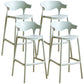 Scandinavian Style PP Bar-stool Square Seat Counter Chair for Kitchen Bar Green 4 Piece Set Bar Stool(30"H) Clearhalo 'Bar Furniture' 'Bar Stools' 'bar_stools' 'furn' 'furn_bar_stools' 'furniture_bar_stools' 'Kitchen & Dining Furniture' 'kitchen&dining_furn' 'kitchen' 'kitchen_furn' Furniture' 4321782