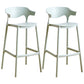 Scandinavian Style PP Bar-stool Square Seat Counter Chair for Kitchen Bar Green 2 Piece Set Bar Stool(30"H) Clearhalo 'Bar Furniture' 'Bar Stools' 'bar_stools' 'furn' 'furn_bar_stools' 'furniture_bar_stools' 'Kitchen & Dining Furniture' 'kitchen&dining_furn' 'kitchen' 'kitchen_furn' Furniture' 4321784