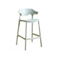 Scandinavian Style PP Bar-stool Square Seat Counter Chair for Kitchen Bar Green 1 Piece Counter Stool(26"H) Clearhalo 'Bar Furniture' 'Bar Stools' 'bar_stools' 'furn' 'furn_bar_stools' 'furniture_bar_stools' 'Kitchen & Dining Furniture' 'kitchen&dining_furn' 'kitchen' 'kitchen_furn' Furniture' 4321786