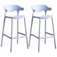 Scandinavian Style PP Bar-stool Square Seat Counter Chair for Kitchen Bar Light Blue 2 Piece Set Bar Stool(30"H) Clearhalo 'Bar Furniture' 'Bar Stools' 'bar_stools' 'furn' 'furn_bar_stools' 'furniture_bar_stools' 'Kitchen & Dining Furniture' 'kitchen&dining_furn' 'kitchen' 'kitchen_furn' Furniture' 4321796
