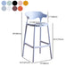 Scandinavian Style PP Bar-stool Square Seat Counter Chair for Kitchen Bar Clearhalo 'Bar Furniture' 'Bar Stools' 'bar_stools' 'furn' 'furn_bar_stools' 'furniture_bar_stools' 'Kitchen & Dining Furniture' 'kitchen&dining_furn' 'kitchen' 'kitchen_furn' Furniture' 4321801