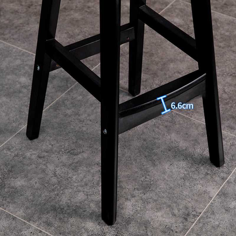Scandinavian Style Bar-stool Square Leather Seat Counter Chair for Kitchen Bar Clearhalo 'Bar Furniture' 'Bar Stools' 'bar_stools' 'furn' 'furn_bar_stools' 'furniture_bar_stools' 'Kitchen & Dining Furniture' 'kitchen&dining_furn' 'kitchen' 'kitchen_furn' Furniture' 4321815