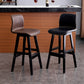 Scandinavian Style Bar-stool Square Leather Seat Counter Chair for Kitchen Bar Clearhalo 'Bar Furniture' 'Bar Stools' 'bar_stools' 'furn' 'furn_bar_stools' 'furniture_bar_stools' 'Kitchen & Dining Furniture' 'kitchen&dining_furn' 'kitchen' 'kitchen_furn' Furniture' 4321819