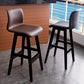 Scandinavian Style Bar-stool Square Leather Seat Counter Chair for Kitchen Bar Clearhalo 'Bar Furniture' 'Bar Stools' 'bar_stools' 'furn' 'furn_bar_stools' 'furniture_bar_stools' 'Kitchen & Dining Furniture' 'kitchen&dining_furn' 'kitchen' 'kitchen_furn' Furniture' 4321821