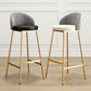 Scandinavian Style Bar-stool Round Leather Seat Counter Stool for Kitchen Clearhalo 'Bar Furniture' 'Bar Stools' 'bar_stools' 'furn' 'furn_bar_stools' 'furniture_bar_stools' 'Kitchen & Dining Furniture' 'kitchen&dining_furn' 'kitchen' 'kitchen_furn' Furniture' 4321860