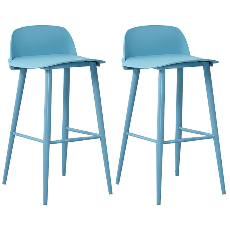 Scandinavian Style Bar-stool with Square Seat Counter Chair for Kitchen(Bar Set of 2) Blue 2 Piece Set Clearhalo 'Bar Furniture' 'Bar Stools' 'bar_stools' 'furn' 'furn_bar_stools' 'furniture_bar_stools' 'Kitchen & Dining Furniture' 'kitchen&dining_furn' 'kitchen' 'kitchen_furn' Furniture' 4321886