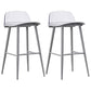 Scandinavian Style Bar-stool with Square Seat Counter Chair for Kitchen(Bar Set of 2) Gray-Clear 2 Piece Set Clearhalo 'Bar Furniture' 'Bar Stools' 'bar_stools' 'furn' 'furn_bar_stools' 'furniture_bar_stools' 'Kitchen & Dining Furniture' 'kitchen&dining_furn' 'kitchen' 'kitchen_furn' Furniture' 4321888