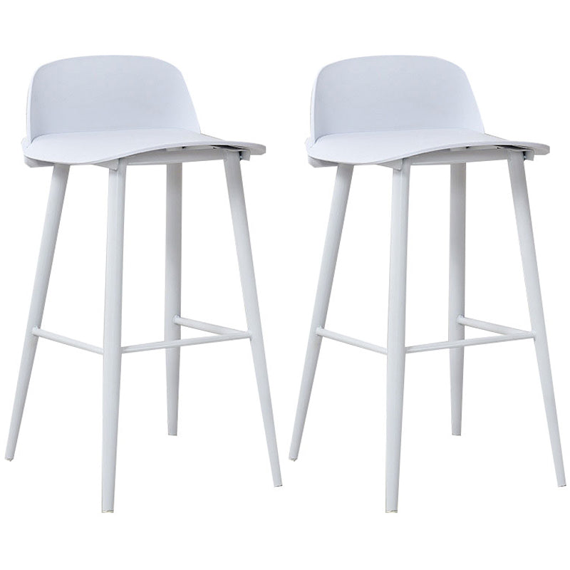 Scandinavian Style Bar-stool with Square Seat Counter Chair for Kitchen(Bar Set of 2) White 2 Piece Set Clearhalo 'Bar Furniture' 'Bar Stools' 'bar_stools' 'furn' 'furn_bar_stools' 'furniture_bar_stools' 'Kitchen & Dining Furniture' 'kitchen&dining_furn' 'kitchen' 'kitchen_furn' Furniture' 4321889