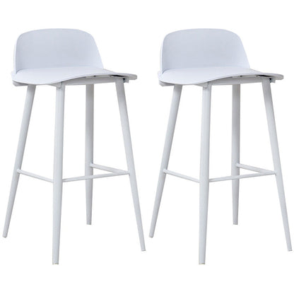 Scandinavian Style Bar-stool with Square Seat Counter Chair for Kitchen(Bar Set of 2) White 2 Piece Set Clearhalo 'Bar Furniture' 'Bar Stools' 'bar_stools' 'furn' 'furn_bar_stools' 'furniture_bar_stools' 'Kitchen & Dining Furniture' 'kitchen&dining_furn' 'kitchen' 'kitchen_furn' Furniture' 4321889