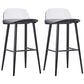 Scandinavian Style Bar-stool with Square Seat Counter Chair for Kitchen(Bar Set of 2) Black Clear 2 Piece Set Clearhalo 'Bar Furniture' 'Bar Stools' 'bar_stools' 'furn' 'furn_bar_stools' 'furniture_bar_stools' 'Kitchen & Dining Furniture' 'kitchen&dining_furn' 'kitchen' 'kitchen_furn' Furniture' 4321891