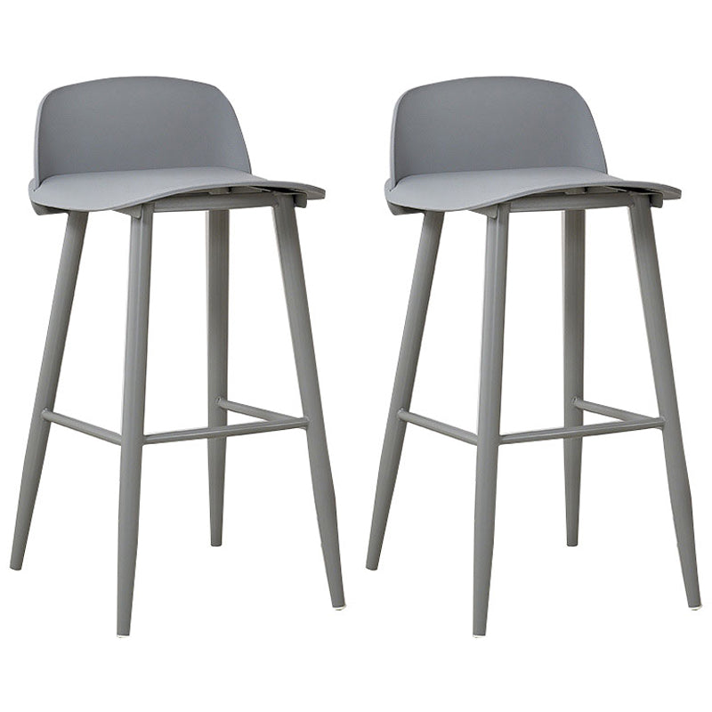 Scandinavian Style Bar-stool with Square Seat Counter Chair for Kitchen(Bar Set of 2) Grey 2 Piece Set Clearhalo 'Bar Furniture' 'Bar Stools' 'bar_stools' 'furn' 'furn_bar_stools' 'furniture_bar_stools' 'Kitchen & Dining Furniture' 'kitchen&dining_furn' 'kitchen' 'kitchen_furn' Furniture' 4321893