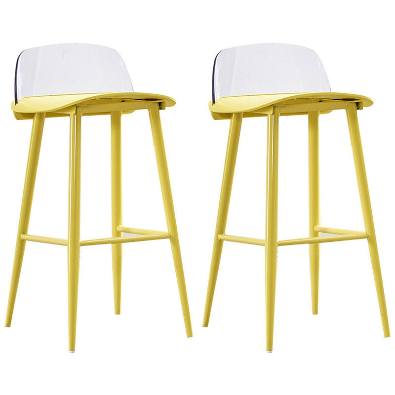 Scandinavian Style Bar-stool with Square Seat Counter Chair for Kitchen(Bar Set of 2) Beige-Clear 2 Piece Set Clearhalo 'Bar Furniture' 'Bar Stools' 'bar_stools' 'furn' 'furn_bar_stools' 'furniture_bar_stools' 'Kitchen & Dining Furniture' 'kitchen&dining_furn' 'kitchen' 'kitchen_furn' Furniture' 4321895