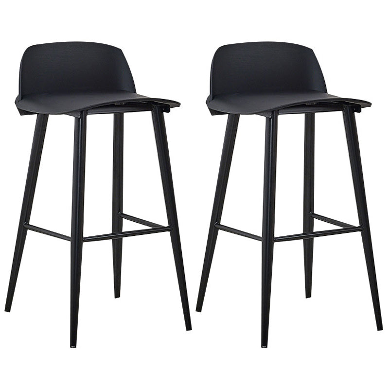 Scandinavian Style Bar-stool with Square Seat Counter Chair for Kitchen(Bar Set of 2) Black 2 Piece Set Clearhalo 'Bar Furniture' 'Bar Stools' 'bar_stools' 'furn' 'furn_bar_stools' 'furniture_bar_stools' 'Kitchen & Dining Furniture' 'kitchen&dining_furn' 'kitchen' 'kitchen_furn' Furniture' 4321897