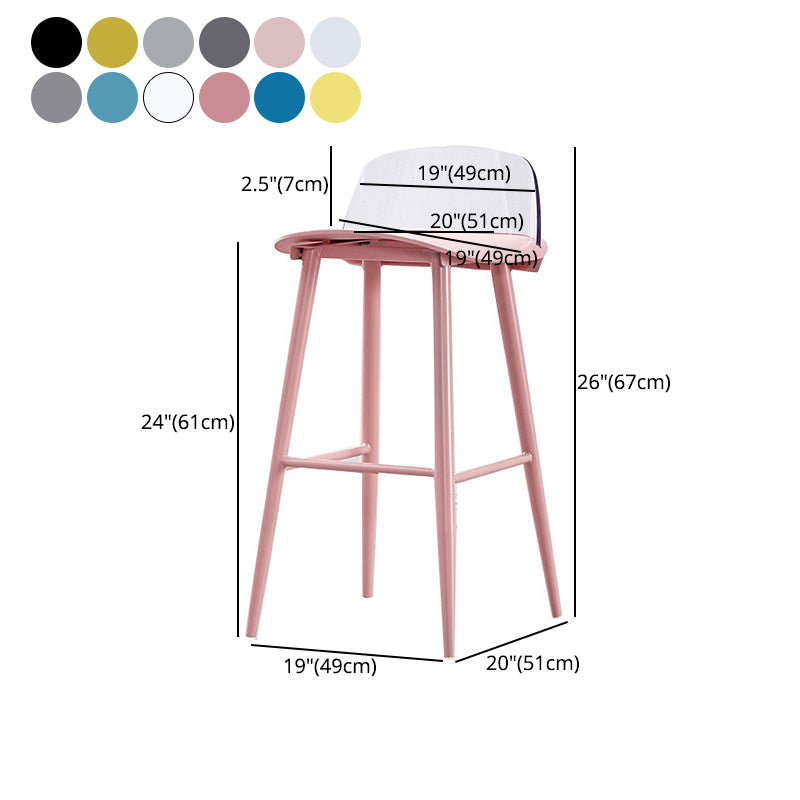 Scandinavian Style Bar-stool with Square Seat Counter Chair for Kitchen(Bar Set of 2) Clearhalo 'Bar Furniture' 'Bar Stools' 'bar_stools' 'furn' 'furn_bar_stools' 'furniture_bar_stools' 'Kitchen & Dining Furniture' 'kitchen&dining_furn' 'kitchen' 'kitchen_furn' Furniture' 4321902