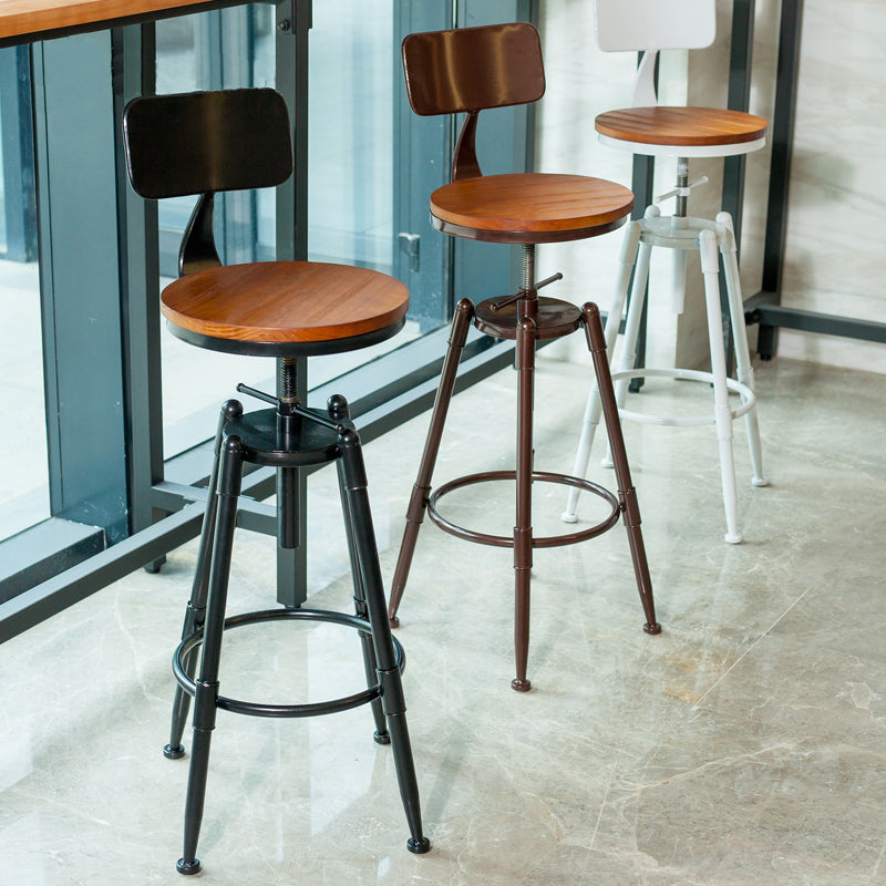 Industrial 4 Legs Barstool Adjustable Height Rotating Bar Stools Clearhalo 'Bar Furniture' 'Bar Stools' 'bar_stools' 'furn' 'furn_bar_stools' 'furniture_bar_stools' 'Kitchen & Dining Furniture' 'kitchen&dining_furn' 'kitchen' 'kitchen_furn' Furniture' 4321904