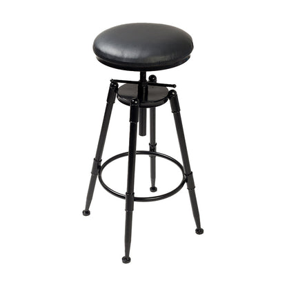 Industrial 4 Legs Barstool Adjustable Height Rotating Bar Stools Leather 1 Piece Backless Clearhalo 'Bar Furniture' 'Bar Stools' 'bar_stools' 'furn' 'furn_bar_stools' 'furniture_bar_stools' 'Kitchen & Dining Furniture' 'kitchen&dining_furn' 'kitchen' 'kitchen_furn' Furniture' 4321907