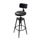 Industrial 4 Legs Barstool Adjustable Height Rotating Bar Stools Leather 1 Piece Low Back Clearhalo 'Bar Furniture' 'Bar Stools' 'bar_stools' 'furn' 'furn_bar_stools' 'furniture_bar_stools' 'Kitchen & Dining Furniture' 'kitchen&dining_furn' 'kitchen' 'kitchen_furn' Furniture' 4321908