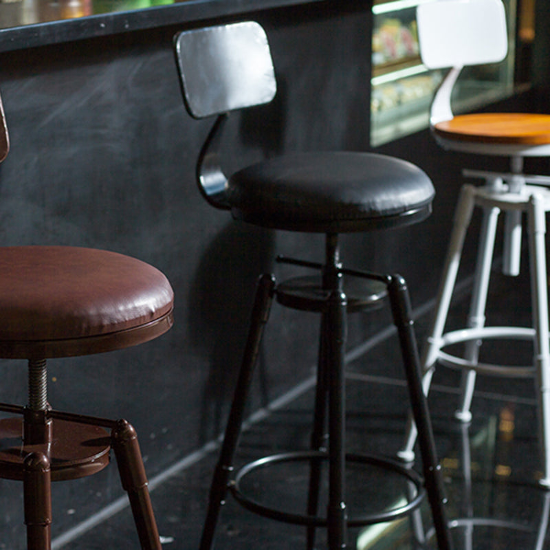 Industrial 4 Legs Barstool Adjustable Height Rotating Bar Stools Clearhalo 'Bar Furniture' 'Bar Stools' 'bar_stools' 'furn' 'furn_bar_stools' 'furniture_bar_stools' 'Kitchen & Dining Furniture' 'kitchen&dining_furn' 'kitchen' 'kitchen_furn' Furniture' 4321909