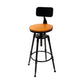 Industrial 4 Legs Barstool Adjustable Height Rotating Bar Stools Wood 1 Piece Low Back Clearhalo 'Bar Furniture' 'Bar Stools' 'bar_stools' 'furn' 'furn_bar_stools' 'furniture_bar_stools' 'Kitchen & Dining Furniture' 'kitchen&dining_furn' 'kitchen' 'kitchen_furn' Furniture' 4321910