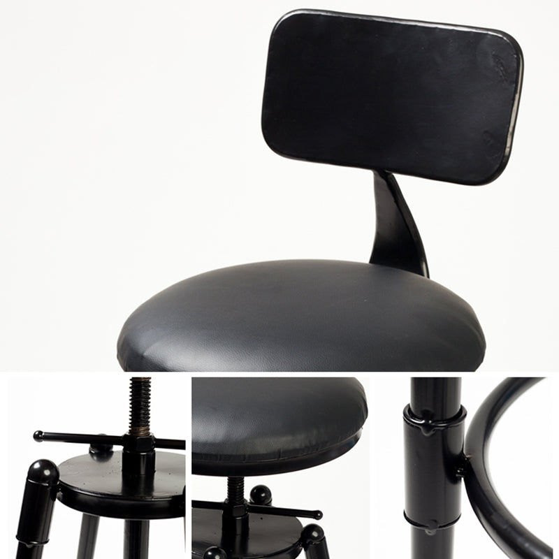 Industrial 4 Legs Barstool Adjustable Height Rotating Bar Stools Clearhalo 'Bar Furniture' 'Bar Stools' 'bar_stools' 'furn' 'furn_bar_stools' 'furniture_bar_stools' 'Kitchen & Dining Furniture' 'kitchen&dining_furn' 'kitchen' 'kitchen_furn' Furniture' 4321911