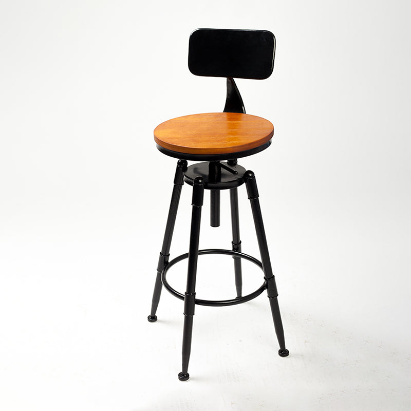 Industrial 4 Legs Barstool Adjustable Height Rotating Bar Stools Clearhalo 'Bar Furniture' 'Bar Stools' 'bar_stools' 'furn' 'furn_bar_stools' 'furniture_bar_stools' 'Kitchen & Dining Furniture' 'kitchen&dining_furn' 'kitchen' 'kitchen_furn' Furniture' 4321913